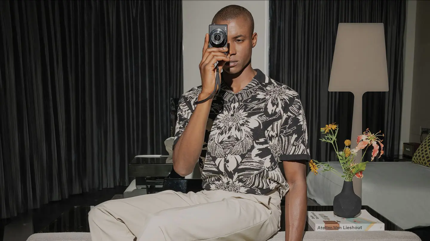 art'otel Amsterdam man with camera in the room