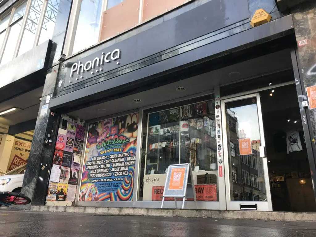 Exterior shot of Phonica Records.