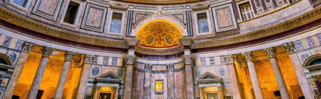Interior shot of the Pantheon in Rome