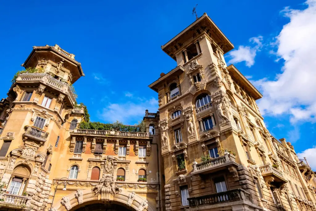 Quartiere Coppedè - Architectureal fantasy quarter of Rome, Italy