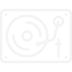 Vinyl record player and albums